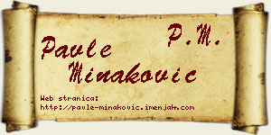 Pavle Minaković vizit kartica